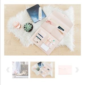 Glass Ladder & Co Portfolio Clutch in Pink Blush